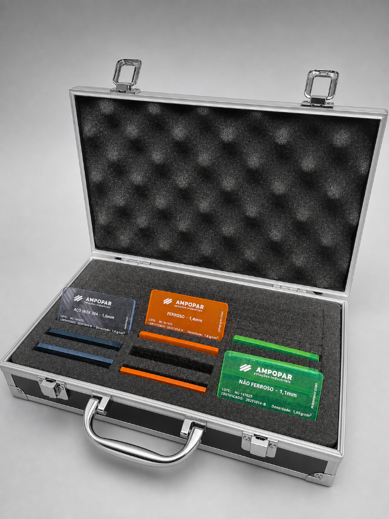 Maleta de corpos de prova Ampopar — kit completo